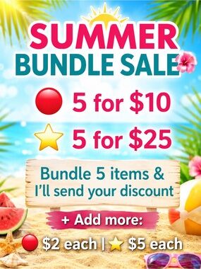 🔴 5 for $10 | ⭐️ 5 for $25 — bundle & save!
